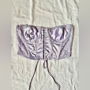 Elegant Lavender Lace Bustier
